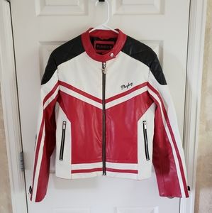 Playboy Pleather Motorcycle Jacket